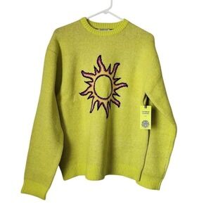 RIP CURL x Stephanie Gilmore Sol Relaxed Sweater Sun Graphic NEW chartreuse XS